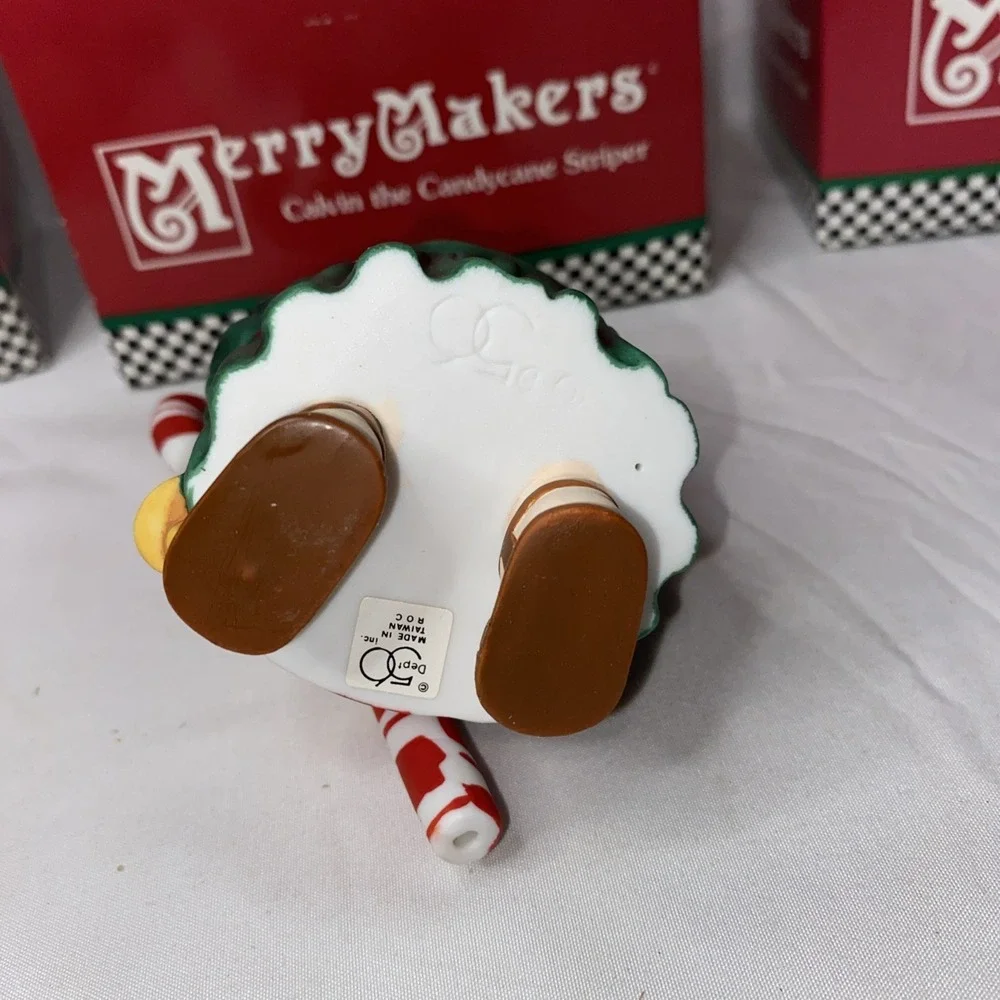3 Dept 56 Merry‎ Makers. Snowball Maker Candy cane Striper And Peppermint Tree